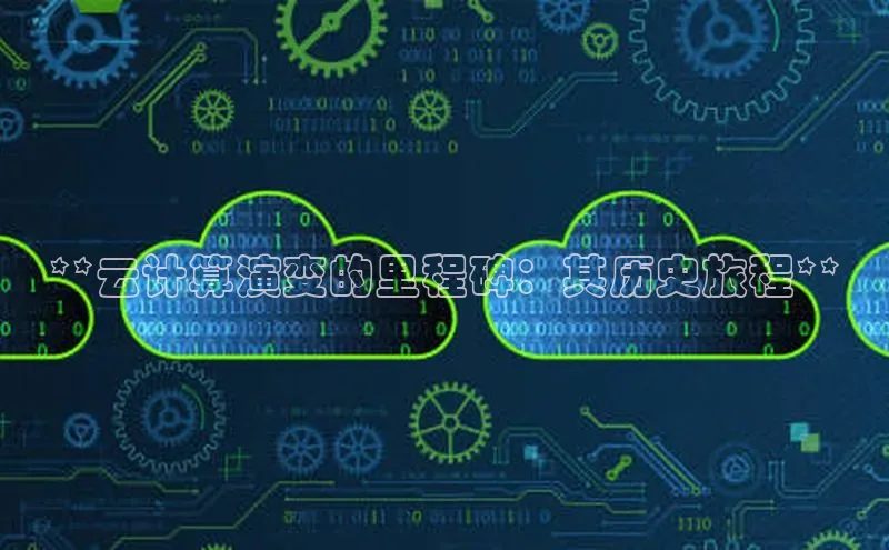 28圈.ccmpc正版度小满理财**云计算演变的里程碑：其历史旅程**