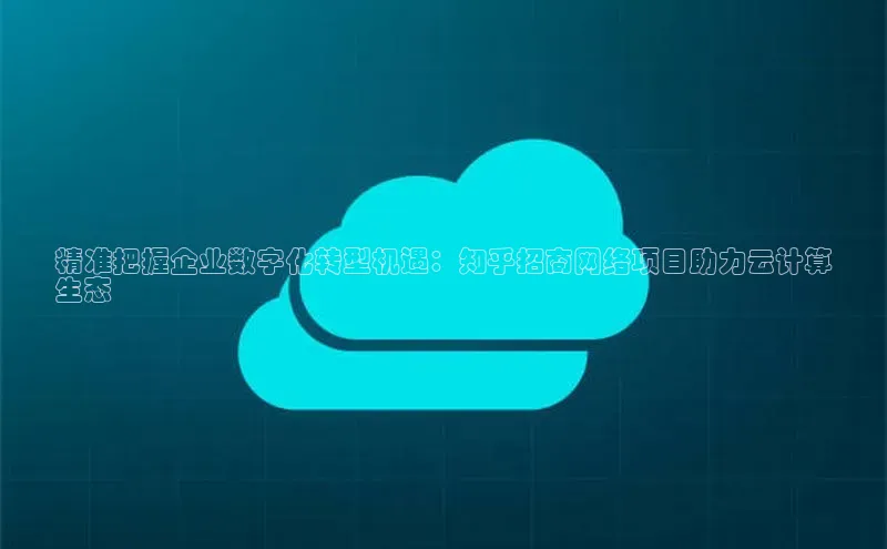 28电子游戏官方网站极氪智能科技精准把握企业数字化转型机遇：知乎招商网络项目助力云计算
生态