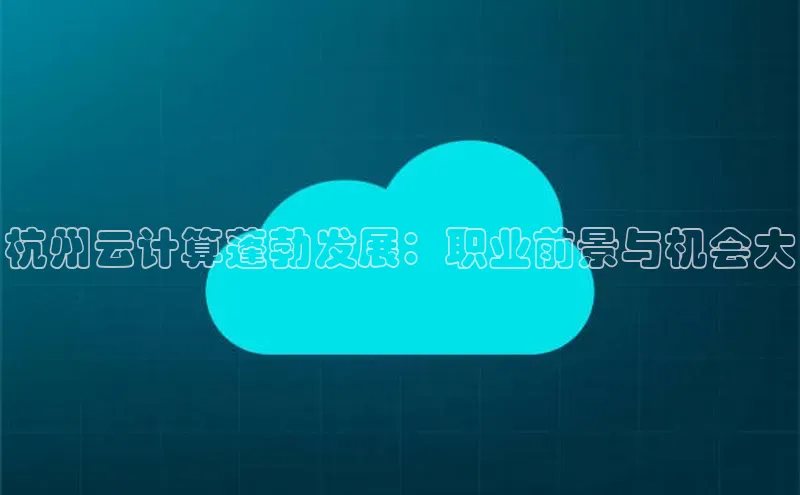 加拿大28圈预测大神普信公司杭州云计算蓬勃发展：职业前景与机会大